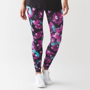 Lululemon Purple Floral High-Rise  Leggings